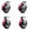 Service Caster 5 Inch Poly on Aluminum Caster Set with Roller Bearings 2 Brakes 2 Rigid SCC SCC-20S520-PAR-TLB-2-R-2 - alternate 1